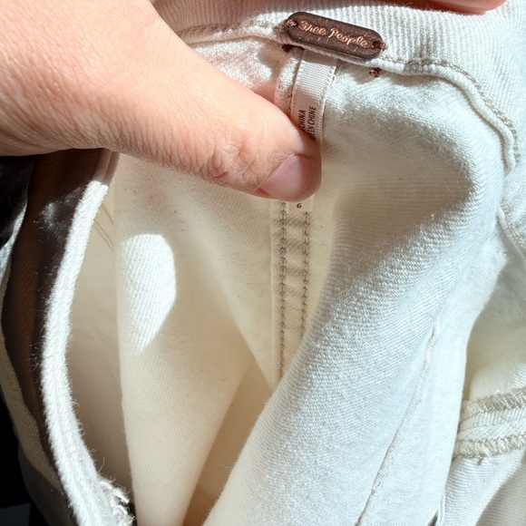 Free People Cream Button-Down Skirt - Picture 4 of 6